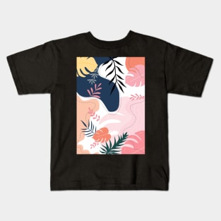 Abstract tropical vector design Kids T-Shirt